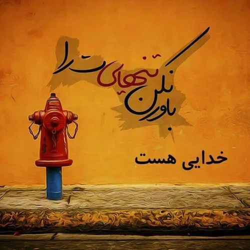 باور نکن تنهائیت را خدائی هست🤲😊✌