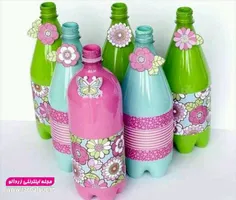 #ایده هایی جالب برای استفاده از #بطری های #پلاستیکی  #هنر