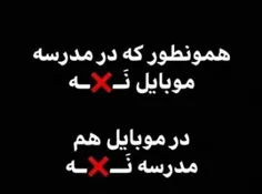 ❌همونطور که در مدرسه موبایل نه❌