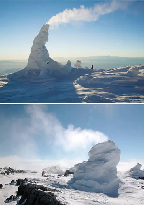 برج یخی کوه اربس (قطب جنوب)