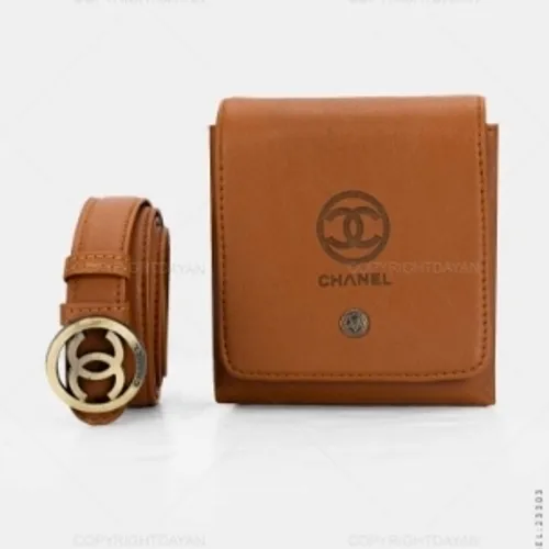 ✨ست کیف و کمربند چرمی Chanel