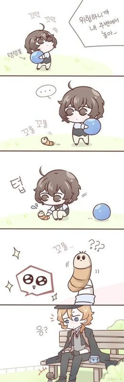 dazai chuuya chibi bungou stray dogs انیمه anime