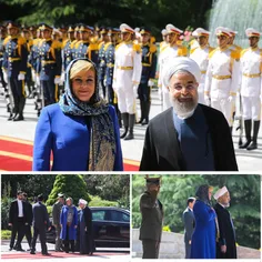 استقبال رسمی روحانی از رییس جمهور کرواسی