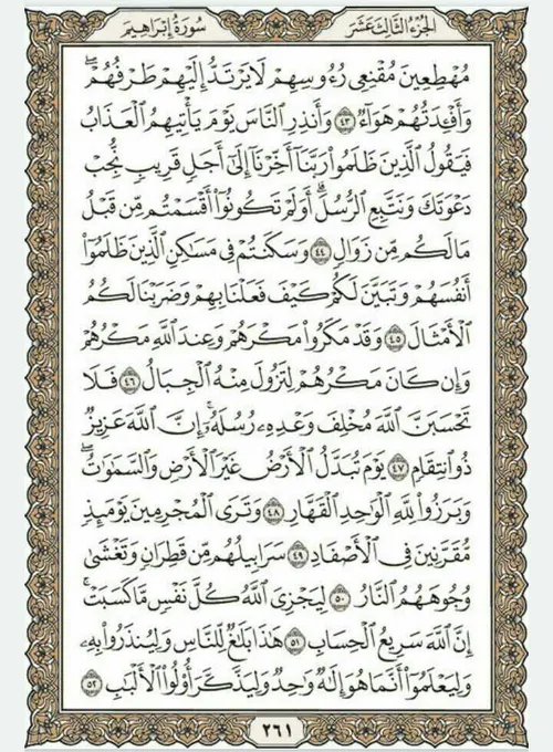 قرآن بخوانیم. صفحه دویست و شصت و یکم