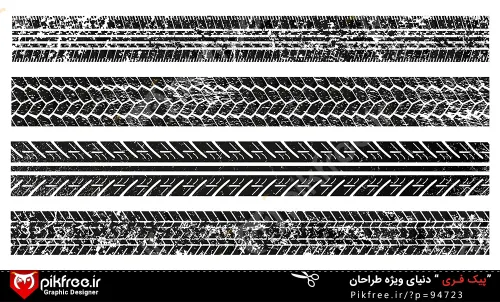 وکتور تکسچر رد لاستیک و چرخ ماشین