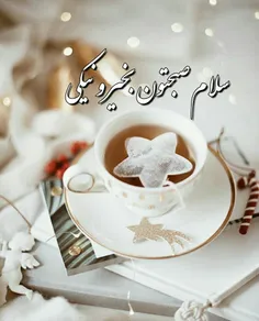 #ســــلام_صبحتون_بخیرونیکی ☕ 😊 🌸 🍃 