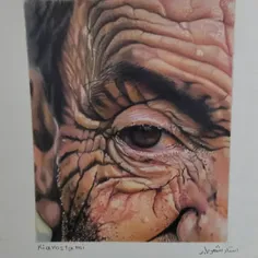 نقاشی مداد رنگی از
عکس استاد شهریار