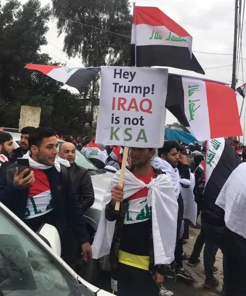 📸 شعار جالب یکی از تظاهرات کنندگان عراقی: