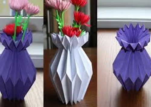 گلدان اوریگامی