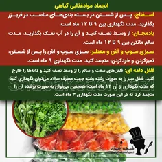 انجماد موادغذایی گیاهی