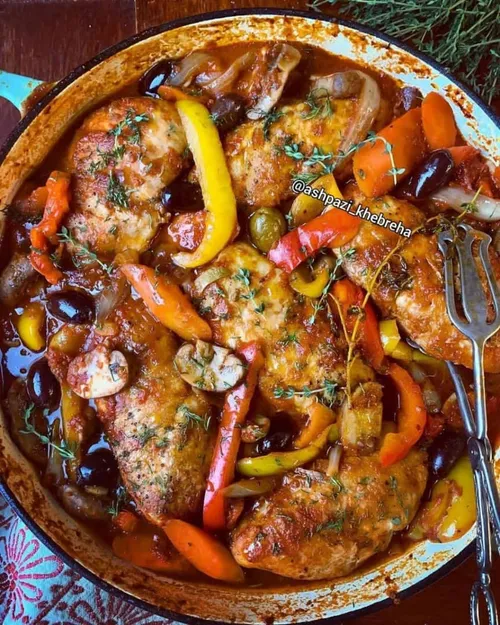 مرغ مدیترانه ای 🥘 😋