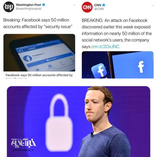 🔺 خبرگزاری های دنیا از حمله به فیس بوک و دسترسی به اطلاعا