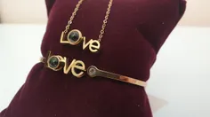 ❤ ️ست دستبند و گردنبند طرح LOVE