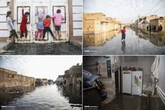 🗞  تصاویری از پر شدن خانه‌ها و محلات با #فاضلاب و آب بارا
