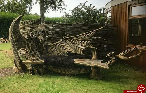 خلق آثار هنری خارق العاده با استفاده از تنه درخت