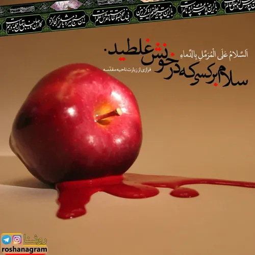 أَلسَّلامُ عَلَی الْمُرَمَّلِ بِالدِّمآءِ