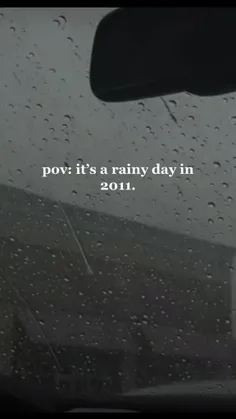 یه روز بارونی تو سال ۲۰۱۱🌝