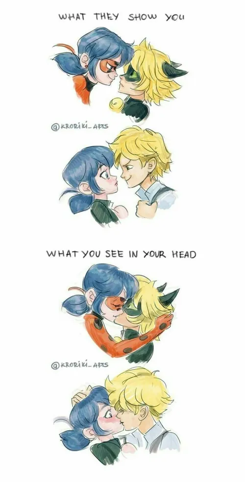 Cute lovely💕 Marinette Adrian Miraculous Lady bug Cat noi