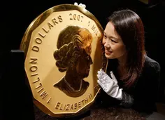 سکه ای که از 100کیلو طلا درست شده در ژاپن