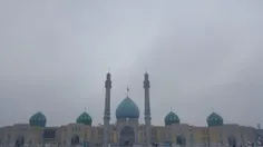هوای مه آلود و بارانی مسجد مقدس جمکران - سه شنبه ششم اسفن