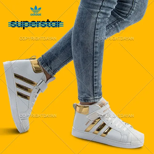 قیمت: 45,000 تومان کفش ساق دار دخترانه Adidas SuperStar د