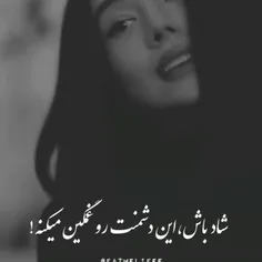 شاد باشه حتا تو‌اوجه عمگینی