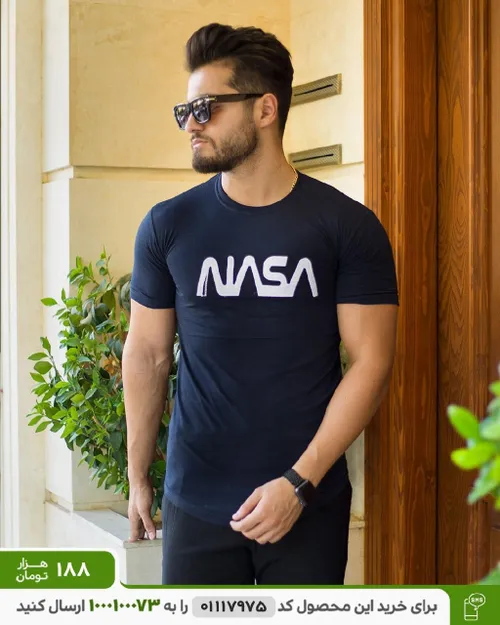 تیشرت مردانه مدل NASA (سورمه ای)