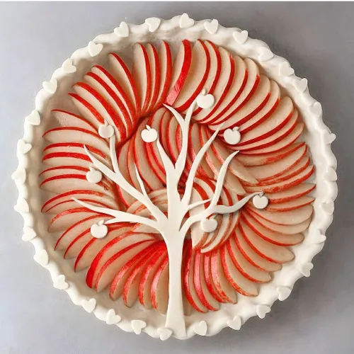 خلاقیت هنر خوراکی کیک پای سیب