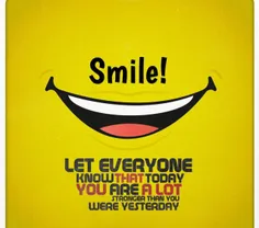 Smile! let everyone know that today; you are a lot strong