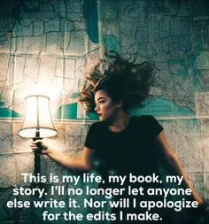 ترجمه:این زندگیه منه،کتاب منه، داستان منه.دیگه اجازه نمید