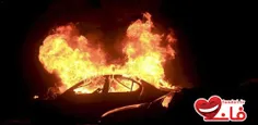 دانلود فیلم وحشتناک آتش گرفتن پژو ۲۰۶ در زعفرانیه تهران+ج
