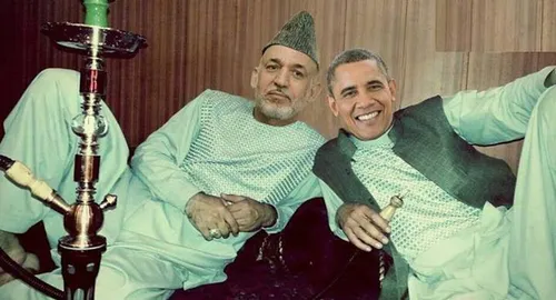عکس لو رفته از پارتی شبانه دو رئیس جمهور