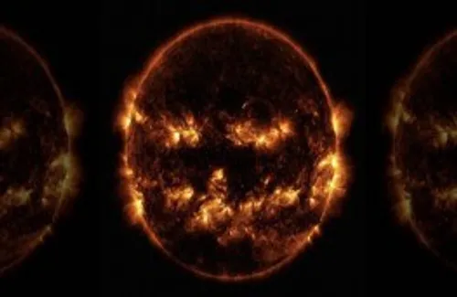 ناسا به مناسبت هالووین عکسی ترسناک از خورشید منتشر کرد