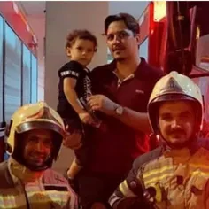 تولد کودک وحشت زده از آتش در آتش نشانی تهران !