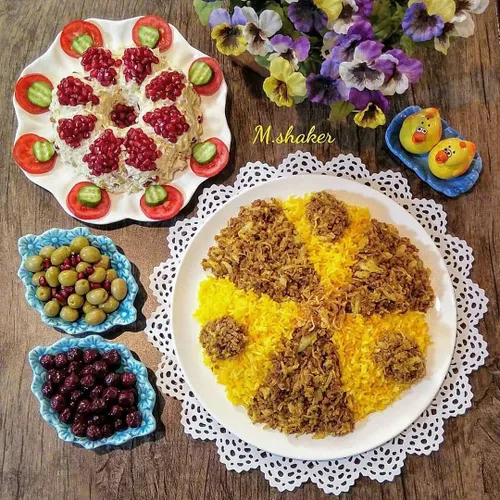 چیدمان میز دیزاین غذا خوراکی ایده