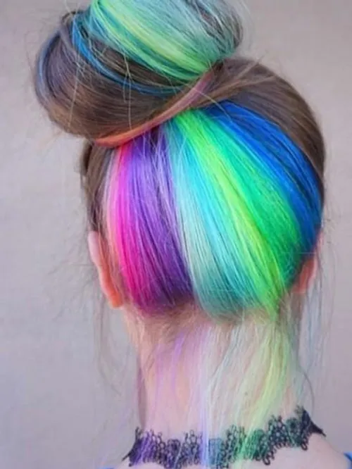hair Rainbow girl luxury