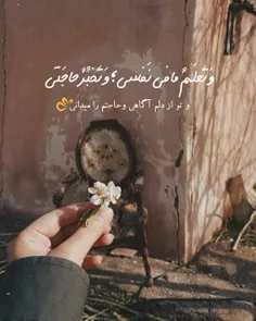 و تو از دلم آگاهی و حاجتم را میدانی... 💛