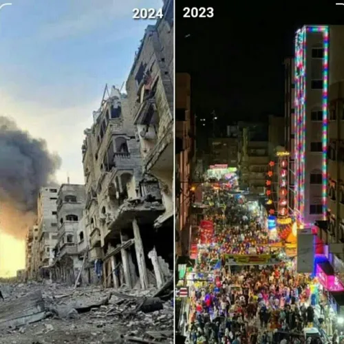 رمضان سال قبل و رمضان امسال در غزه 😢💔