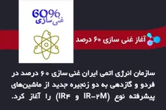 قدمی دیگر برای ناراحتی وطن فروشان(غنی سازی ۶۰درصد)