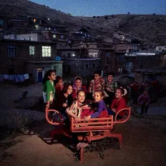 Kids have fun at the mountain village of Somaqlu, #Saqez,
