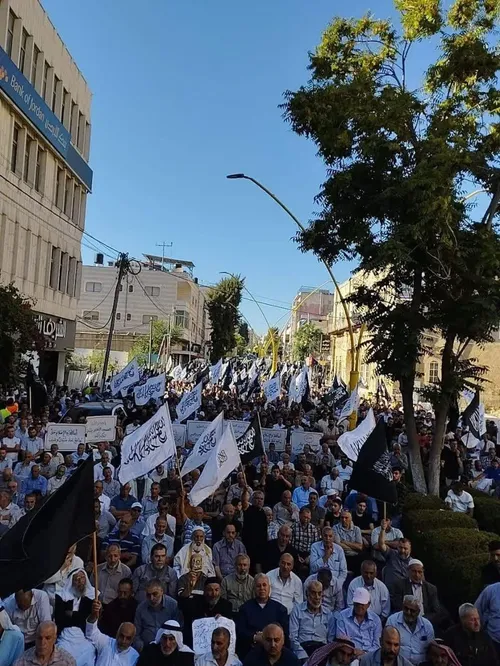 تظاهرات گسترده اهالی الخلیل در کرانه باختری اشغالی برای ا