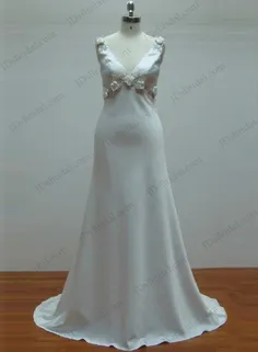 مورد: JCD12011 لباس عروسی توری لباس تنگ با کیسه های آستین