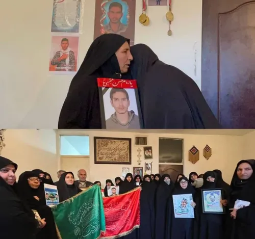 ♦️ حضور خانواده های شهدا در منزل شهید عجمیان