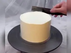 خامه کشی کیک به شکل کریسمس☃🎄