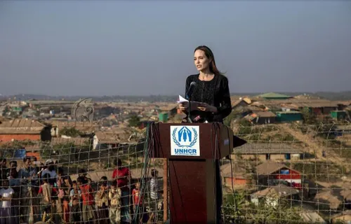 نشست خبری "آنجلینا جولی" نماینده ویژه سازمان ملل در امور 
