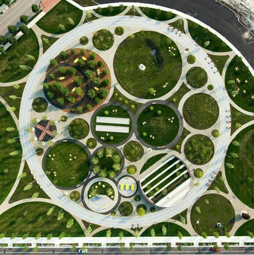 طراحی میدان مرکزی شهر فیلادلفیا با استفاده از هندسه دایره