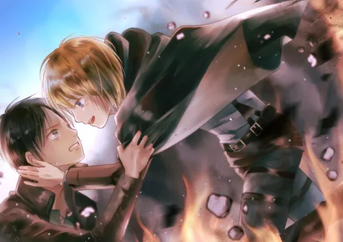 進撃の巨人😢 🍁 エレミン😌 🍃 エレアル😭 🔫 エレン💚 アルミン💙 Eren jaeger🍀 armin ar