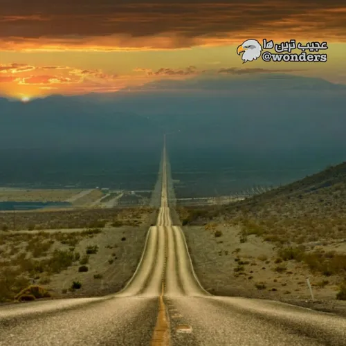 یکی از طولانی ترین جاده های مستقیم دنیا، جاده ای به نام د