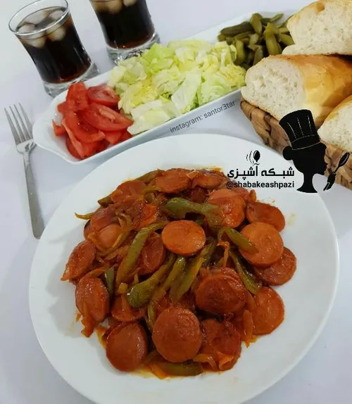 😋 خوراک بندری سوسیس بندری