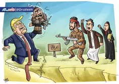 🔻 #کاریکاتور | دست و پا زدن‌های آخر آمریکا در عراق و تلاش